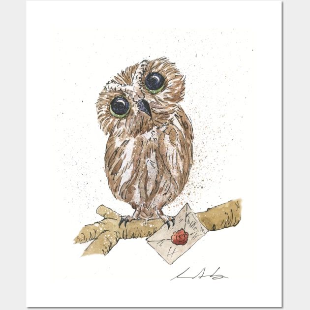 Owl Letter For You Wall Art by seangreenbergart